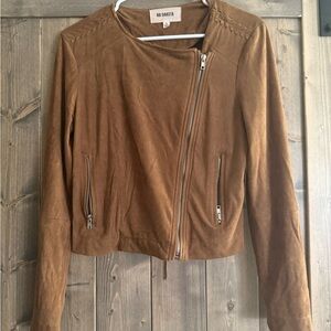 BB Dakota Tan Moto Jacket Asymmetrical Zipper